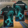 BlueJose Bowling And Pins Mystery Dragon Customized Name 3D Shirt (4 Colors)
