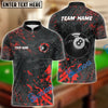 BlueJose Billiards 8 Ball Black Stains Grunge Personalized Name Shirt (5 Colors)