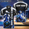 BlueJose Bowling And Pins Vengeful Flame Customized Name 3D Shirt (6 Colors)