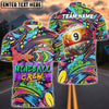 BlueJose Billiards 8 ball & 9 Ball Graffiti Crew Personalized Name, Team Name Shirt (2 Colors)