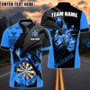BlueJose Darts Fire Tiger Pattern Personalized Name, Team Name Shirt (4 Colors)