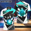 BlueJose Bowling and Pins Tornado and Fire Pattern Customized Name, Team Name 3D Shirt (4 Colors)