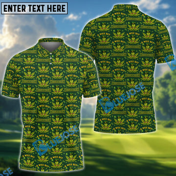 BlueJose A Wee Bit Highrish St. Patrick’s Day Golf Polos, Funny Irish Green Pattern Golf Shirt, Golf Gift For Golfer