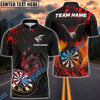 BlueJose Darts Thunder Feather Flame Eagle Personalized Name, Team Name Shirt (4 Colors)
