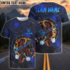 BlueJose Darts Fire Red Bull Personalized Name, Team Name Shirt (4 Colors)