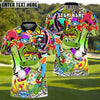 BlueJose Golf Crocodile Cartoon Custom Name & Team Name 3D Shirts
