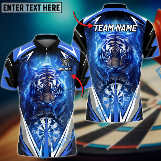 BlueJose Darts Thunder Tiger Personalized Name, Team Name Shirt