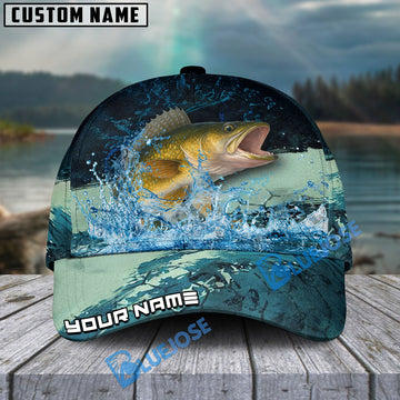 BlueJose Personalized Walleye Fishing Aqua Strike Classic Cap