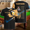 BlueJose Billiards Team Golden 8 Ball & 9 Ball Personalized Shirt