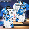 BlueJose Bowling And Pins Diamond Leaves Pattern Customized Name 3D Shirt (5 Colors)