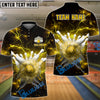 BlueJose Bowling And Pins Break Lightning Customized Name 3D Shirt (8 Colors)