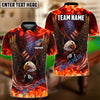 BlueJose Billiards Ball 8 Eagle US Flag Pattern Personalized Name Shirt (6 Colors)