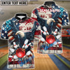 BlueJose Bowling And Pins Patriot Break Personalized Name, Team Name Unisex Shirt