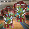 BlueJose Bowling And Pins Magic Art Customized Name 3D Shirt (4 Colors)