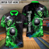 BlueJose Grim Reaper Bowling Premium Multicolor Customized Name 3D Shirt (6 Colors)