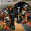 BlueJose Grim Reaper Bowling Premium Multicolor Customized Name 3D Shirt (6 Colors)