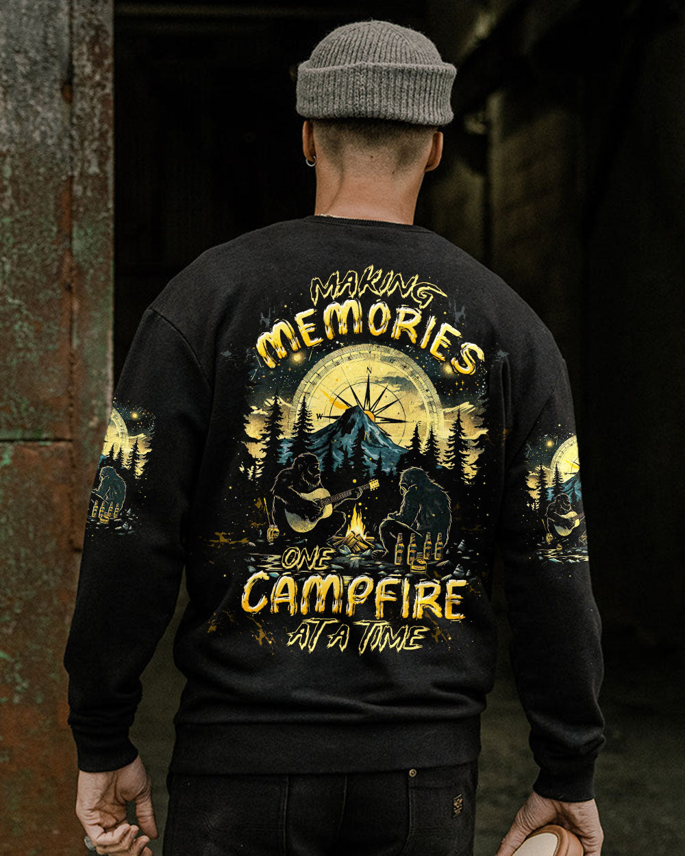 MAKING MEMORIES ONE CAMPFIRE AT A TIME BIGFOOT ALL OVER PRINT - TLTW2111245