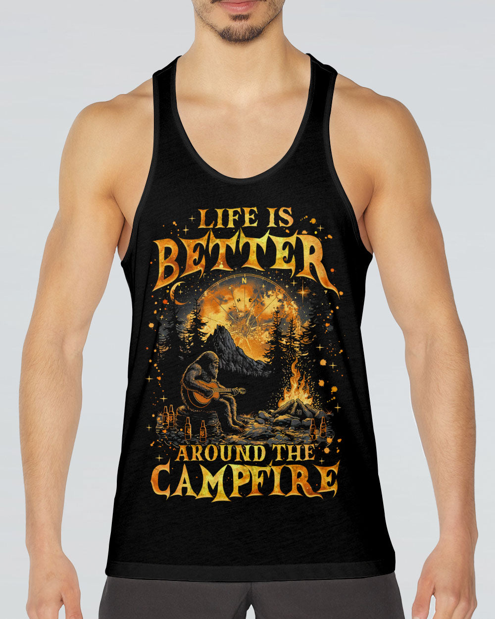 LIFE IS BETTER AROUND THE CAMPFIRE BIGFOOT ALL OVER PRINT - TLNZ2511243