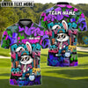 BlueJose Graffiti Bunny Golf Polo Customized Name, Team Name 3D Shirts (4 Colors)
