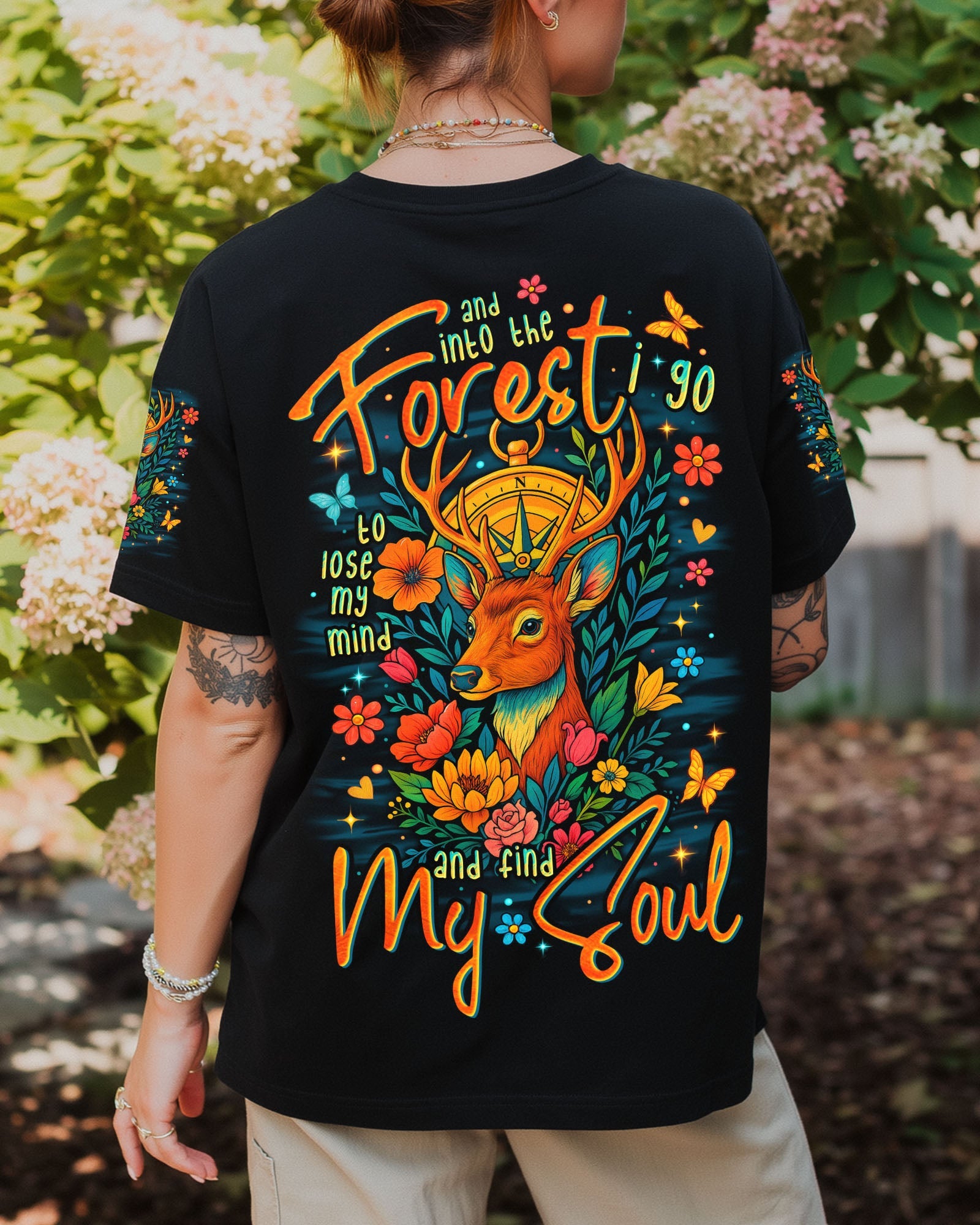 AND INTO THE FOREST I GO DEER ALL OVER PRINT - TYTM0807252