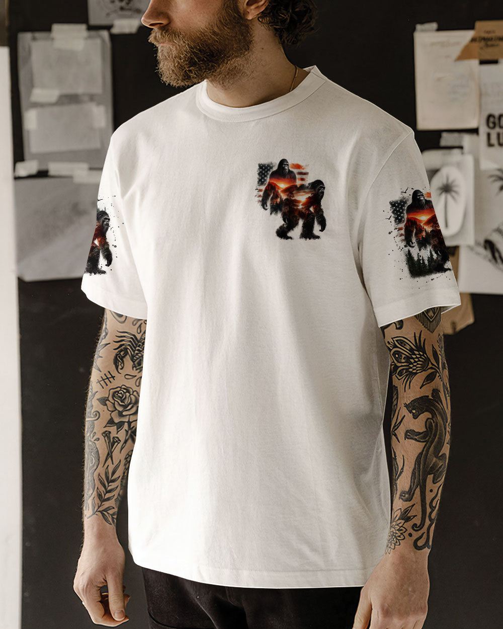 BORN TO EXPLORE DESTINED TO BE WILD BIGFOOT ALL OVER PRINT - TLNO2309243