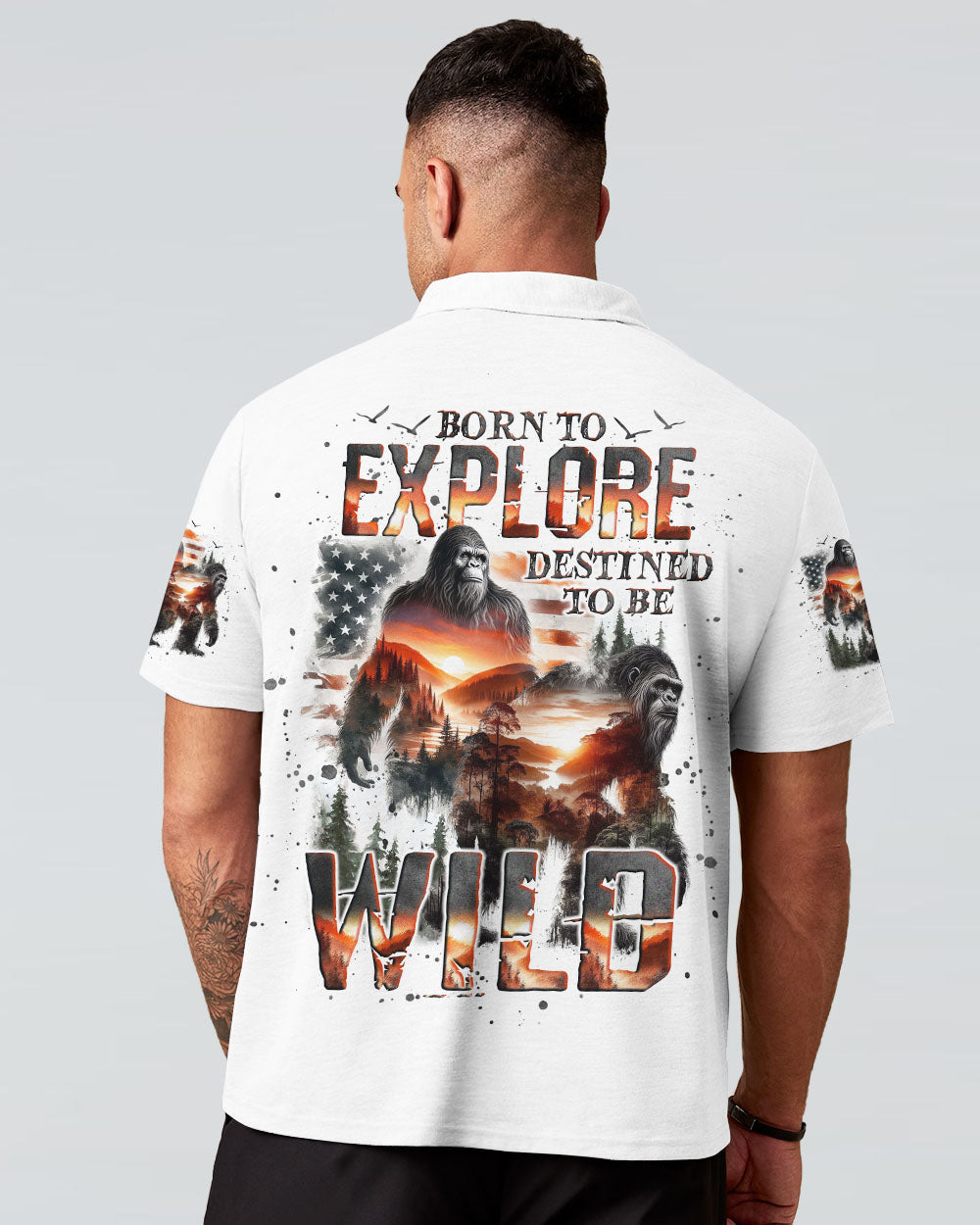 BORN TO EXPLORE DESTINED TO BE WILD BIGFOOT ALL OVER PRINT - TLNO2309243