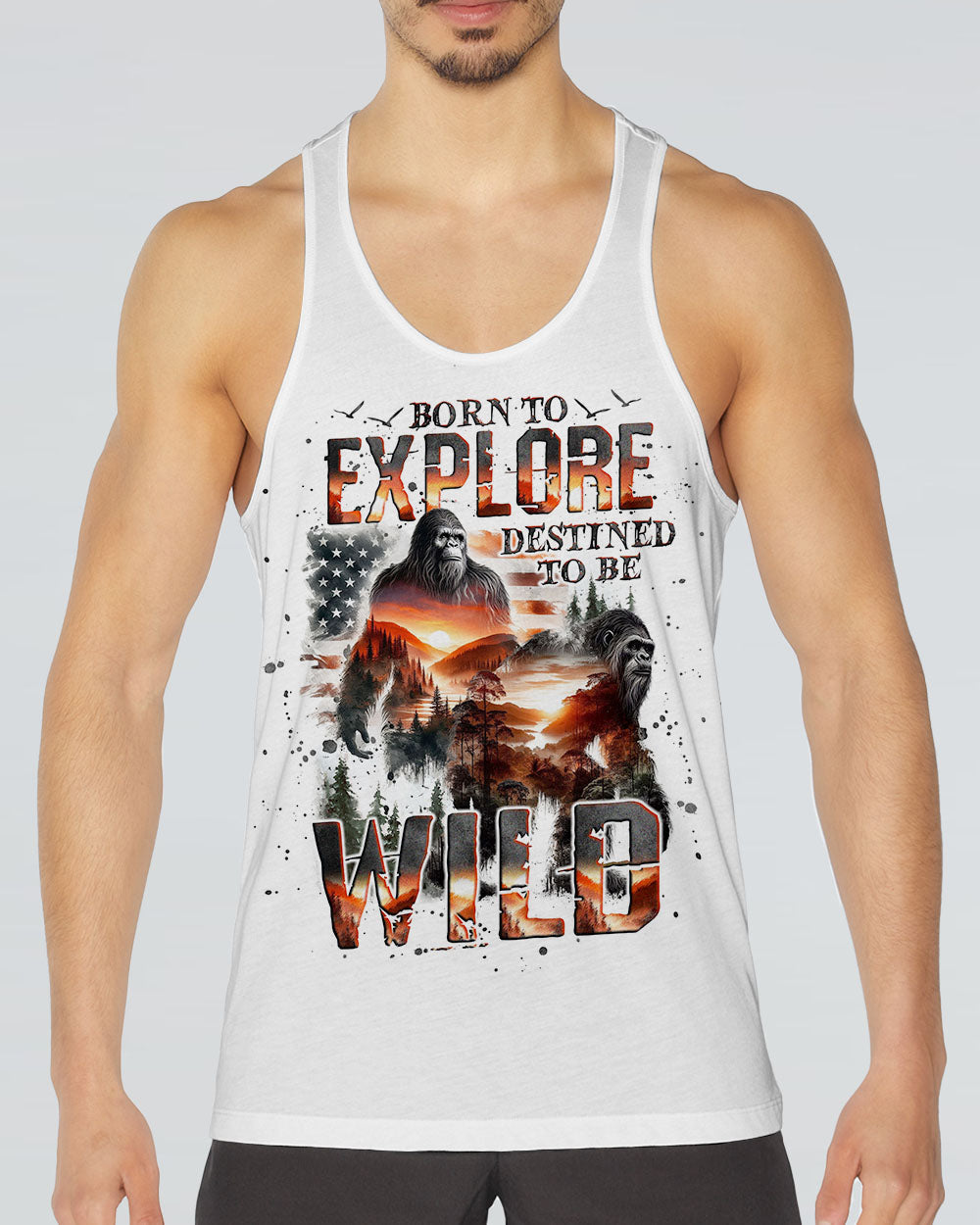BORN TO EXPLORE DESTINED TO BE WILD BIGFOOT ALL OVER PRINT - TLNO2309243