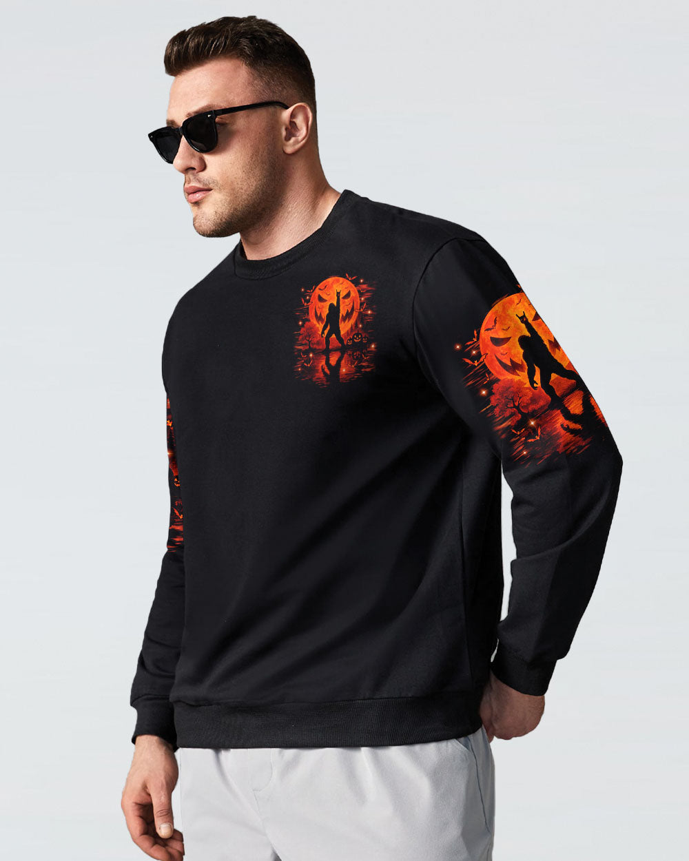 HELLO DARKNESS MY OLD FRIEND BIGFOOT HALLOWEEN ALL OVER PRINT - TLTR1808252
