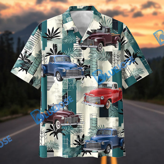 Bluejose Personalized Car Chevy 3100 Car Truck Tropical Patchwork Hawaiian Shirt