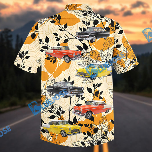 Bluejose Personalized 1950s Chevy Bel Air Car Autumn Leaf Hawaiian Shirt
