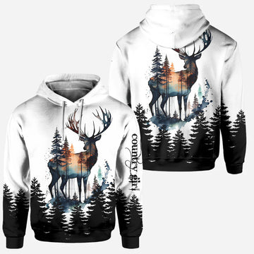 BlueJose Country Girl Personalized 3D Hoodie For Hunting Lover
