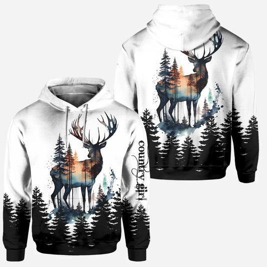 BlueJose Country Girl Personalized 3D Hoodie For Hunting Lover