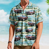 Custom Car Photo Beach Palm Tree Vintage Aloha Shirts - Custom Photo Hawaiian
