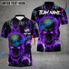 BlueJose Bowling And Pins Flame Skull Multicolor Customized Name 3D Shirt (4 Colors)