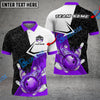 BlueJose Bowling And Pins Fire Blur Multicolor Customized Name 3D Shirt ( 4 Colors )