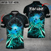 BlueJose Bowling And Pins Dragon And Skull Multicolor Customized Name 3D Shirt (4 Colors)