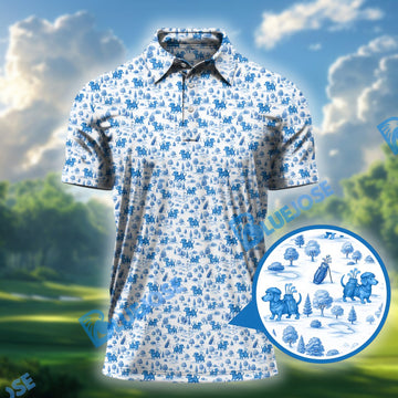 BlueJose Dachshund Golf Shirt For Golfer, Pattern Golf Shirt, Dog Golf Shirt, Funny Golf Shirt For Men