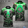 BlueJose Dart Skull Green Personalized Name Shirt