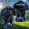 BlueJose Dragon Lightning Strike Golf Polo Shirt, Customized Name & Team Name 3D Shirts (4 Colors)