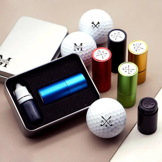 Custom Golf Ball Stamp Box, Personalized Golf Stamps, Gift for Golfer, Golf Ball Marker, Golf Accessories, Gifts For Men