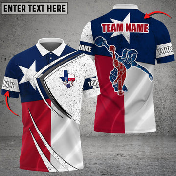 BlueJose Bowling Texas Style Customized Name, Team Name 3D Shirt