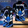 BlueJose Bowling and Pins Colorful Thunder Power Personalized Name Team Name 3D Shirt (5 Colors)