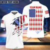 BlueJose White American Flag Bowling Pins Customized Name, Team Name 3D Shirt
