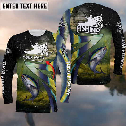 BlueJose Fishing Tuna Skin Customize Name 3D Shirts