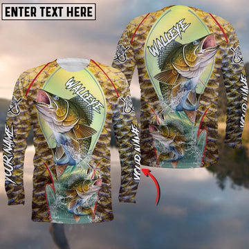 BlueJose Fishing Walleye Skin R Customize Name 3D Shirts