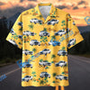 Bluejose Personalized Car 1960s Mustang Muscle Car Yellow Hawaiian Shirt