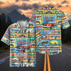 Bluejose Classic Ford Mustangs Retro Collage Hawaiian Shirt