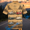 Bluejose European Classic Cars Vintage - Personalized Name Car Hawaiian Shirt