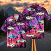 Bluejose Personalized 1965 Ford Mustang Car Purple Sunset Hawaiian Shirt