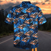Bluejose Personalized Formula 1 Racing Car Tropical Blue Hawaiian Shirt
